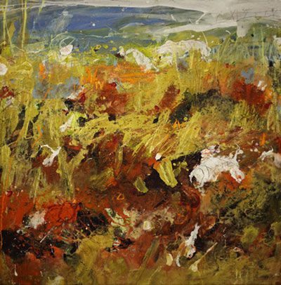 Claudia Tebben: inota. Mischtechnik auf Leinwand, 2017, 150x150 cm