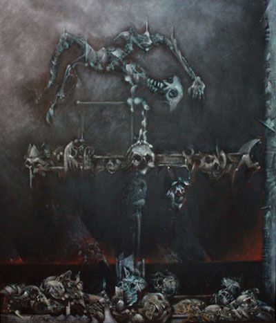 Vor der Tür. 2003, Öl auf Leinwand, 140x120 cm