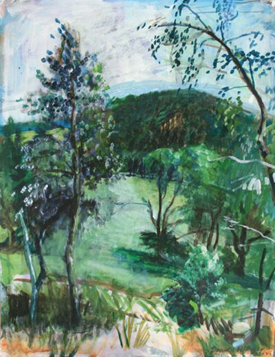 Donata Hillger: Frühling. 2011, Acryl auf Papier, ca. 65x50 cm