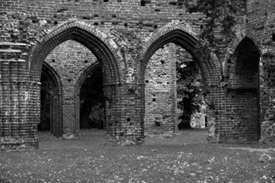 Susanne Pfeiffer: Klosterruine Eldena. 2017, Schwarz-Weiss-Fotografien, je 30 x 45 cm