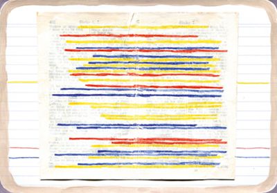 Maria Raeuber: Taschenbibelmonolog. 2017, 3 Collagen, je 26 x 34 cm