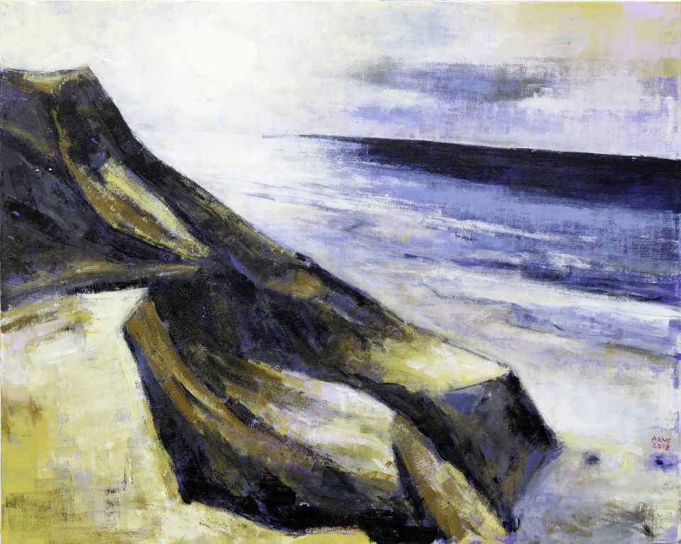 Arne Boysen: Landschaft, Öl auf Leinwand