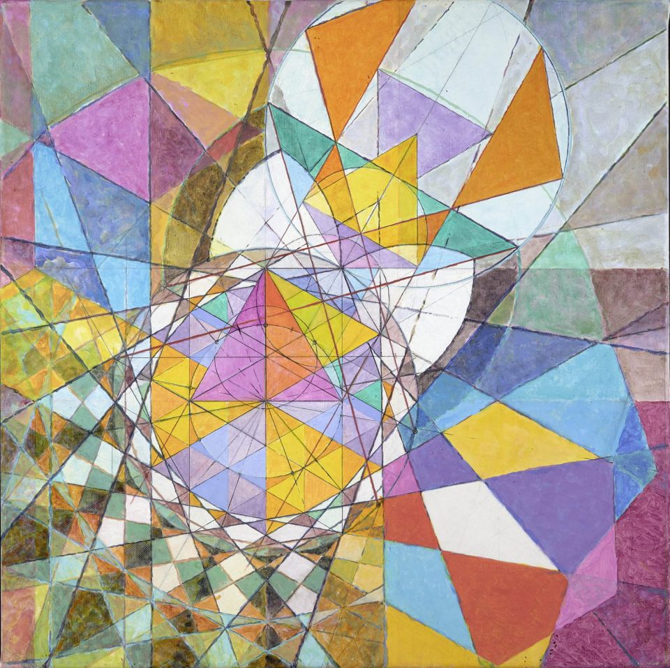 Klaus Böllhoff, Balz, Mischtechnik, 2010, 50x50cm