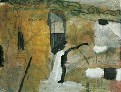 Pompeji IV. 2010, Gouache, 41 x 55 cm