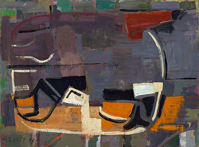 Manfred Zoller: Schwingen, 2015, Öl auf Leinwand