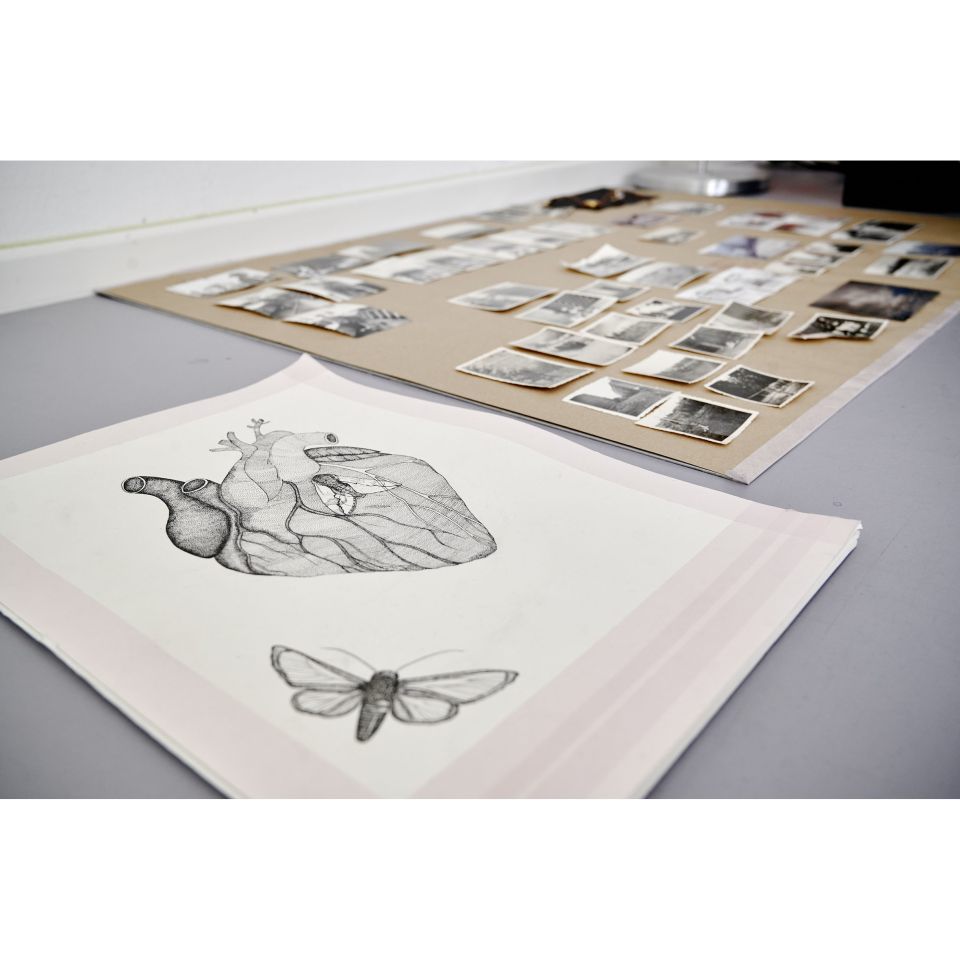 Christin Waterstrat: Ateliersituation (Foto: Thomas Häntzschel)