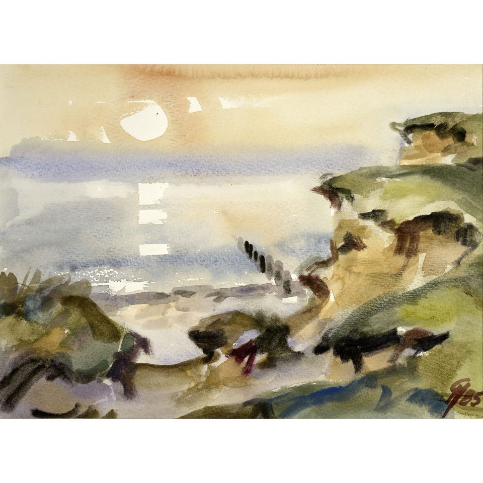 Christian Gätjen: o.T., Aquarell, 1985