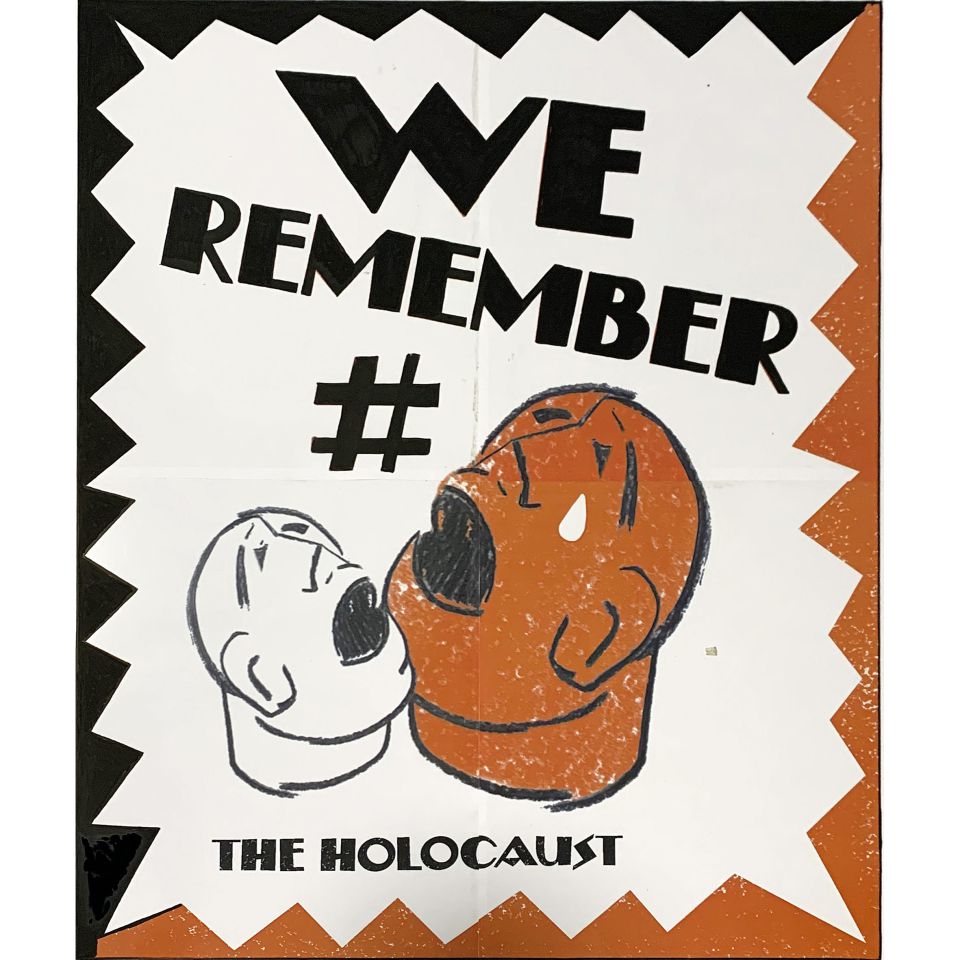 Helge Griem: #WeRemember 1. Siebdruck, Papier, Acryl, 2023