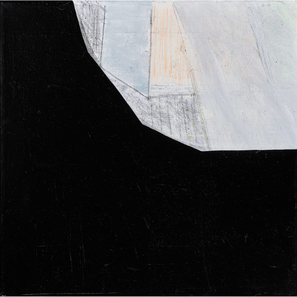 Grit Sauerborn, , Fragment - Landschaftlich. 2025, Acryl, Tusche auf Leinwand, 30x30 cm