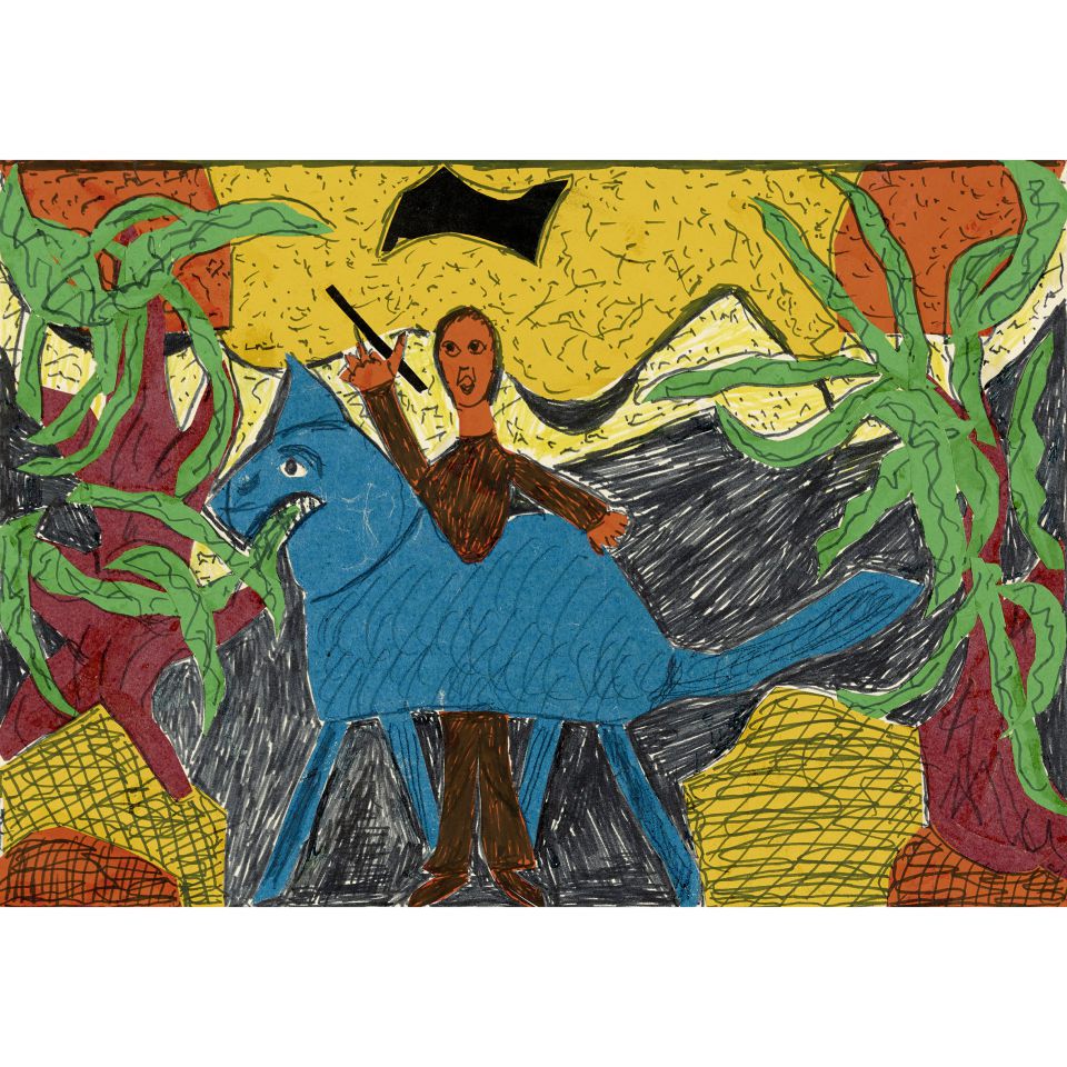 Kate Diehn Bitt, oT (Das blaue Tier)	. 1975, Collage