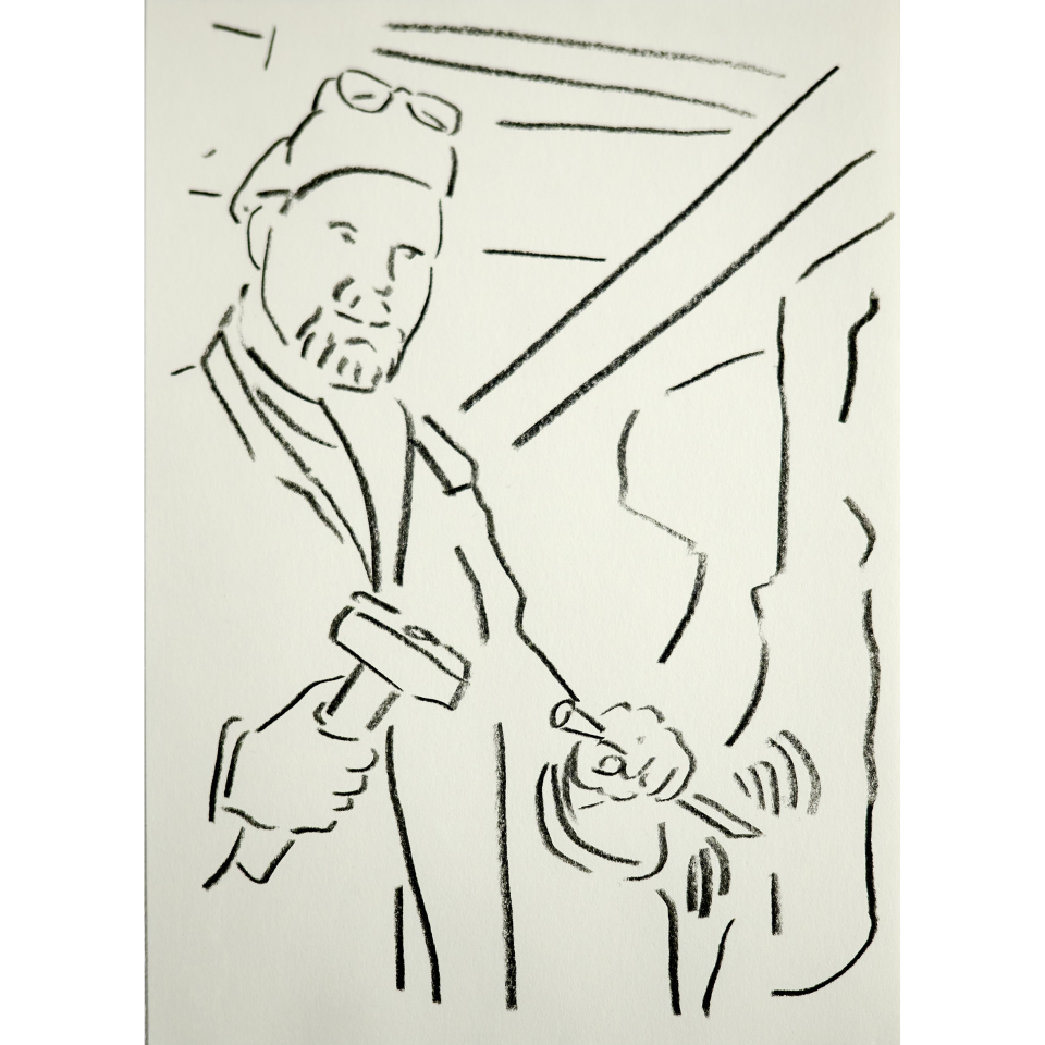 Matthias Dettmann: Rostocker Künstler. Serie, Handzeichnungen, 2019/2020