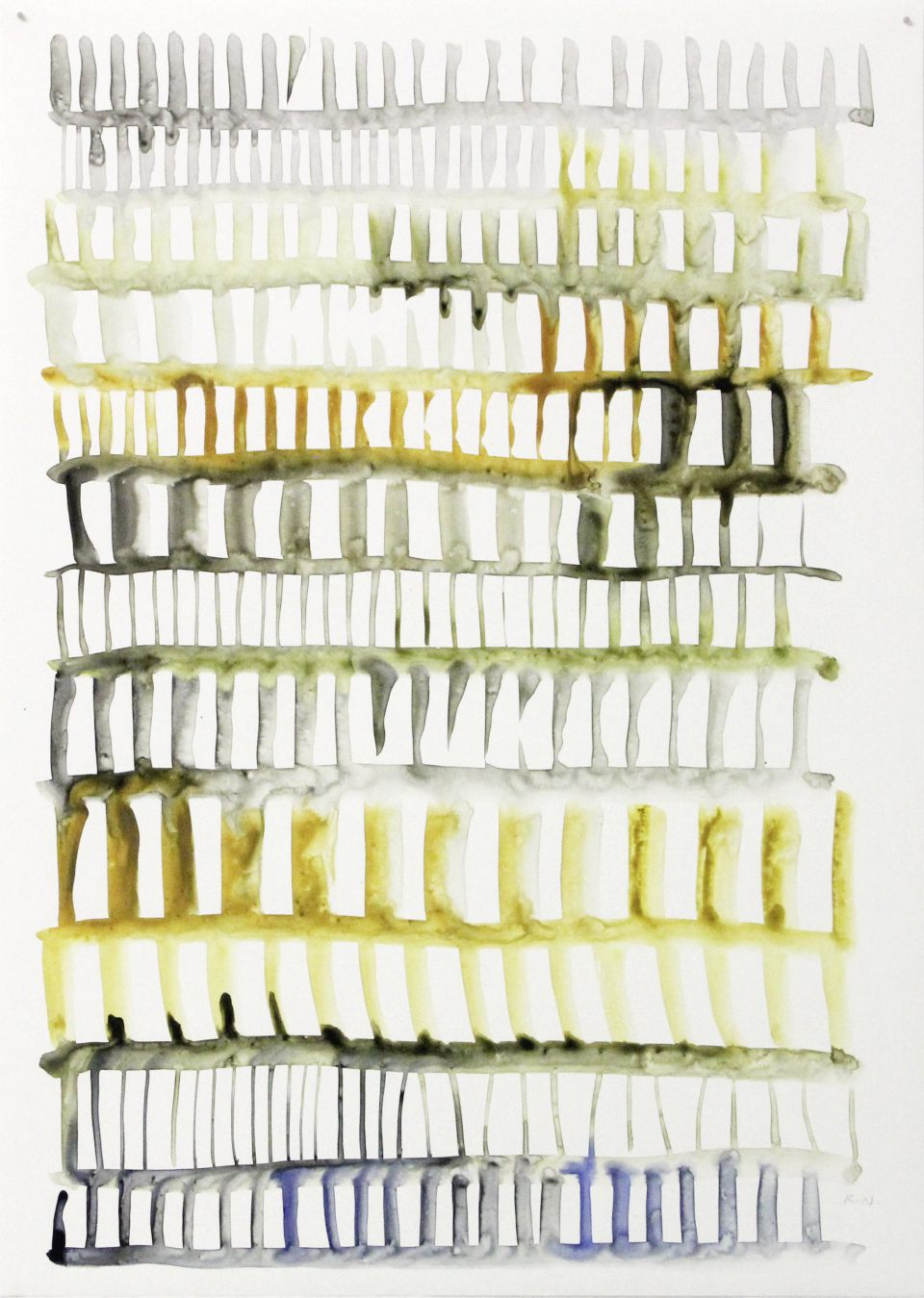 Katharina Neuweg: aus der Serie Improvisation. 2020, Aquarell auf Steinpapier, 70 cm x 50 cm