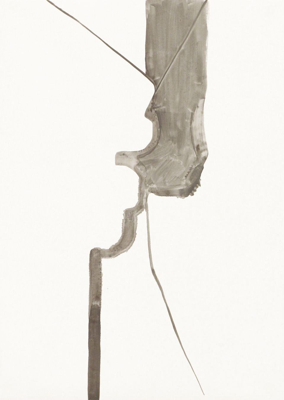 Katharina Neuweg: Nr. 5 (Gefäße). 2019, Deckfarbe auf Steinpapier, 50cm x 70 cm