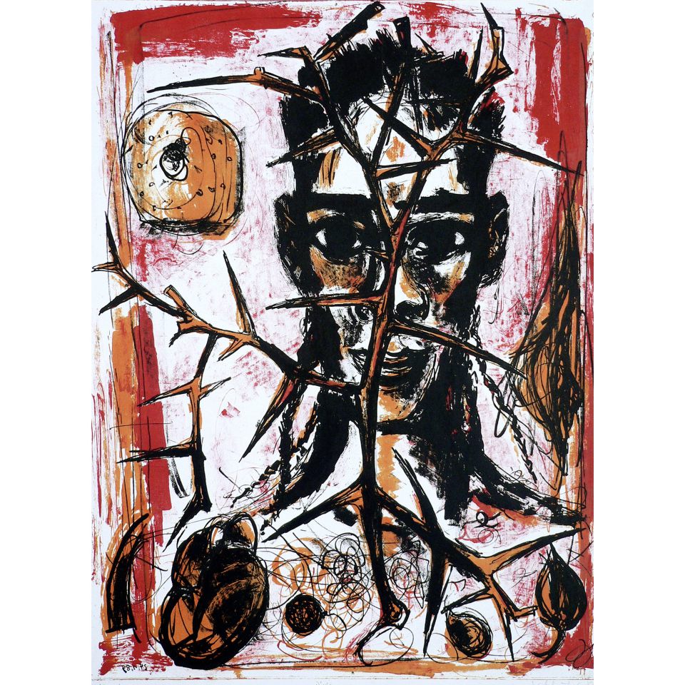 Wilfried Schröder . Der Florist . Lithografie . 1989/2015