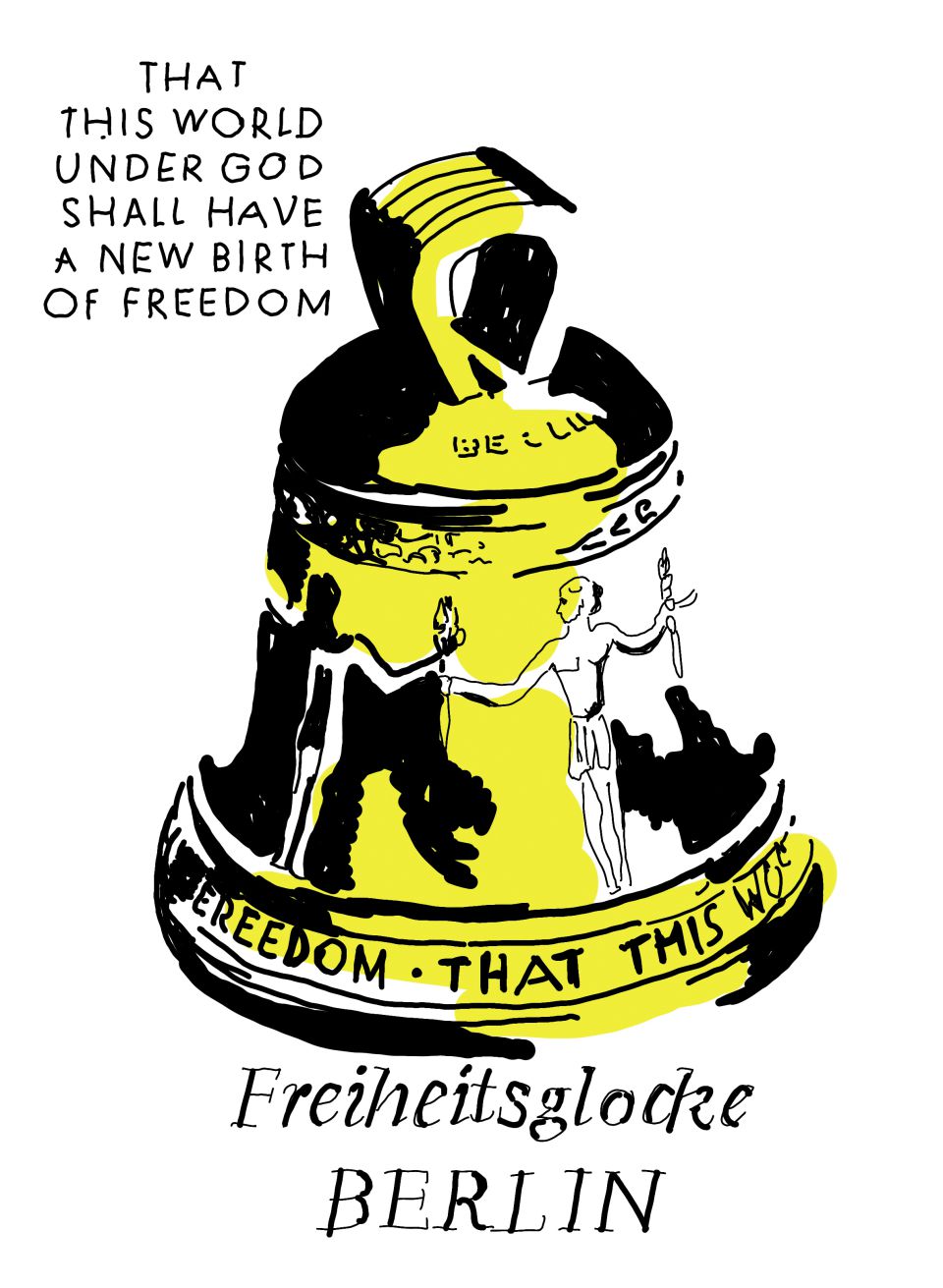 Matthias Dettmann: Zu Uwe Johnsons Brief aus New York. Siebdruck, 2023