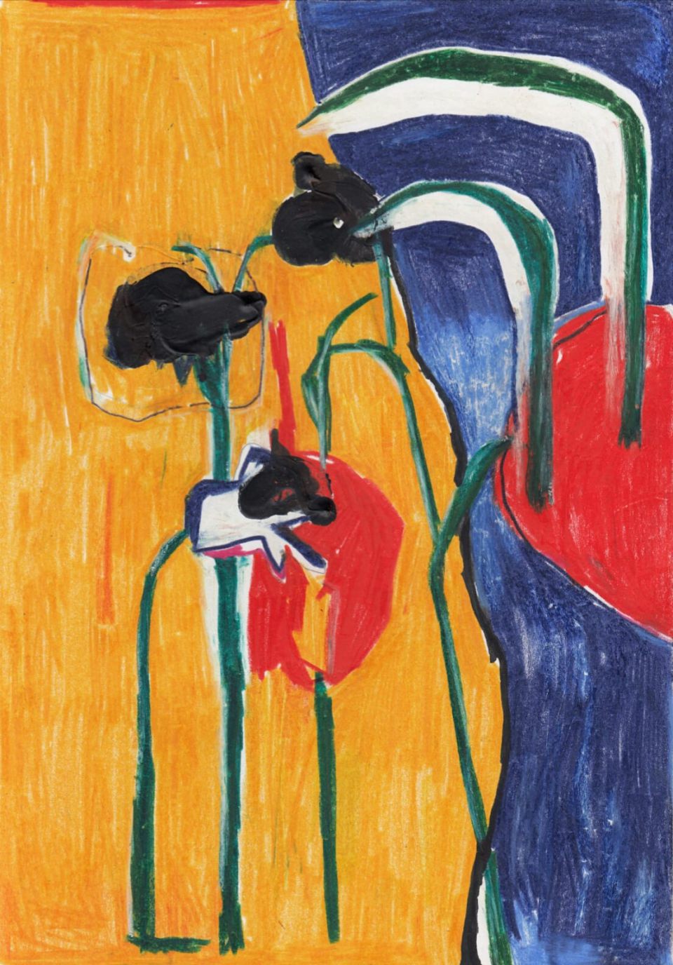 Strandblumen. 2018 Aquarellstift auf Papier