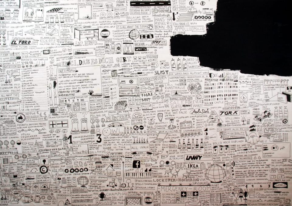 o.T., 2018, Tinte auf Papier