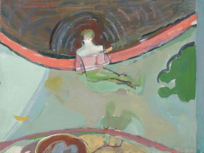 Anneliese Hoge: o.T., 2015, Öl auf Leinwand, 18x24 cm