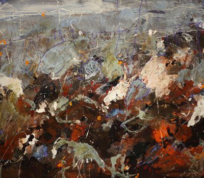 Claudia Tebben: budora. Mischtechnik auf Leinwand, 2017, 150x170 cm