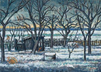 Dietrich Becker: Bastorfer Garten im Winter, 2006