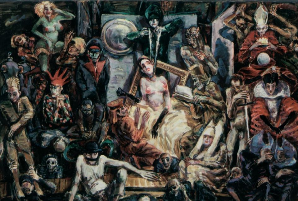 Tableau zu König Lear. 1987, Gouache