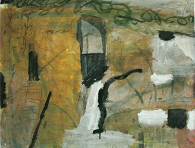 Pompeji IV. 2010, Gouache, 41 x 55 cm