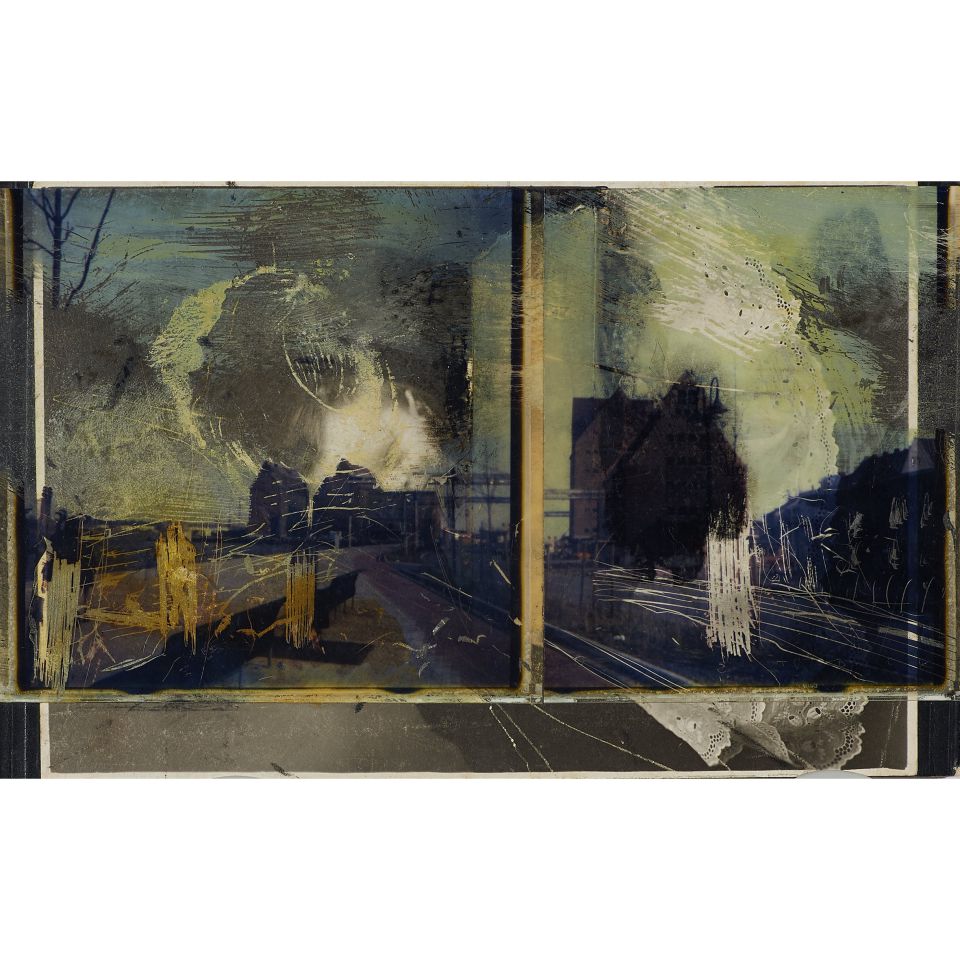 Andreas Braun: am Strande. Bearbeitetes Polaroid, 1994, 6x10 cm