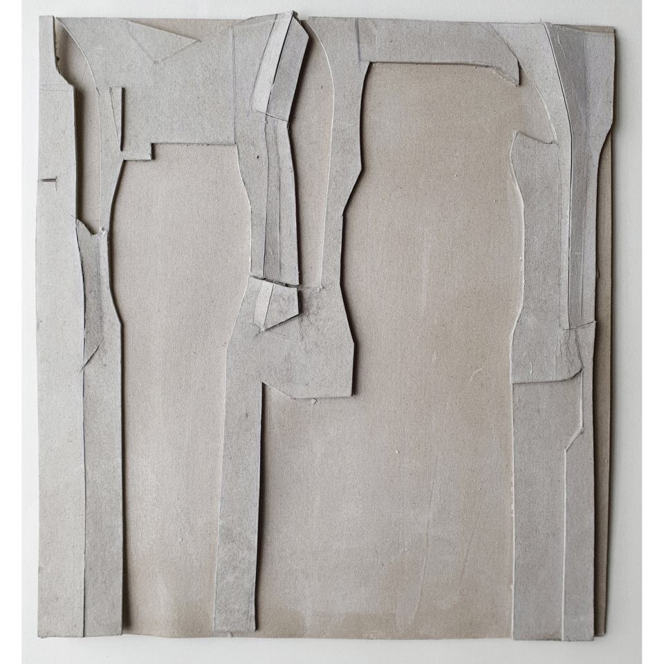 Julia Hansen, o.T. 2020, Relief, Pappe, 30x32 cm