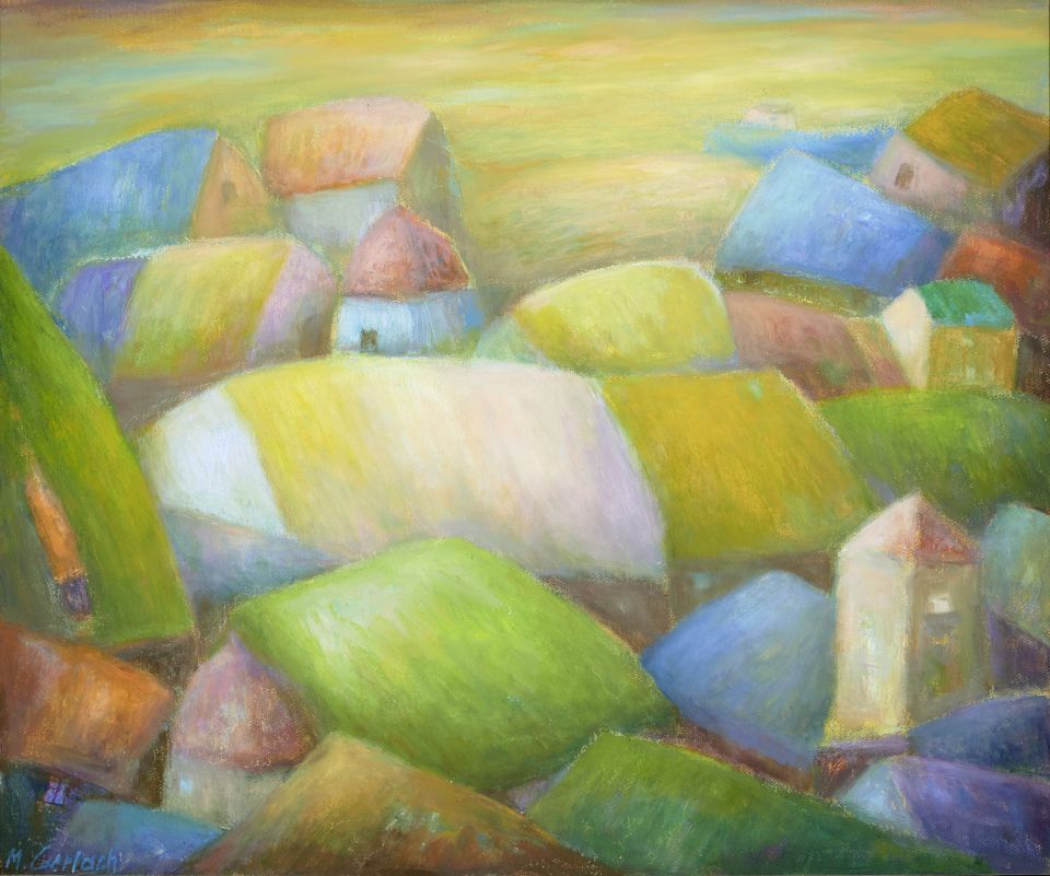 Matthias Gerlach: Ausblick, Öl auf Leinwand, 2019, 50x60 cm (430,00 €)